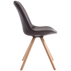 Chaise visiteur Laval Natura Round marron