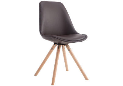 Chaise visiteur Laval Natura Round marron