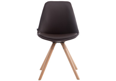 Chaise visiteur Laval Natura Round marron