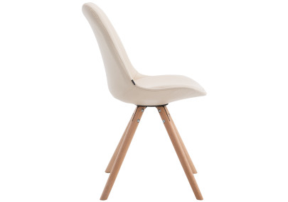 Chaise visiteur Laval Natura Ronde crème