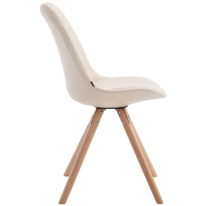 Chaise visiteur Laval Natura Ronde crème