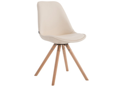 Chaise visiteur Laval Natura Ronde crème