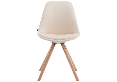 Chaise visiteur Laval Natura Ronde crème