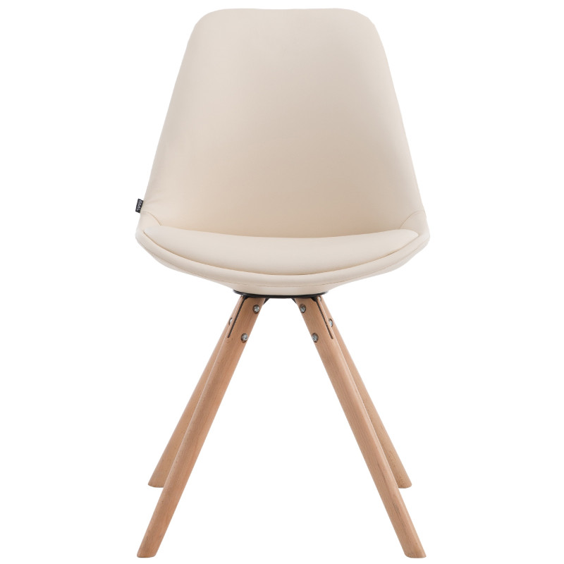 Chaise visiteur Laval Natura Ronde crème