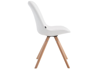 Chaise visiteur Laval Natura Ronde blanche