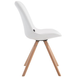 Chaise visiteur Laval Natura Ronde blanche