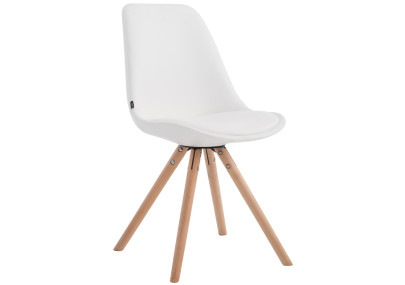 Chaise visiteur Laval Natura Ronde blanche