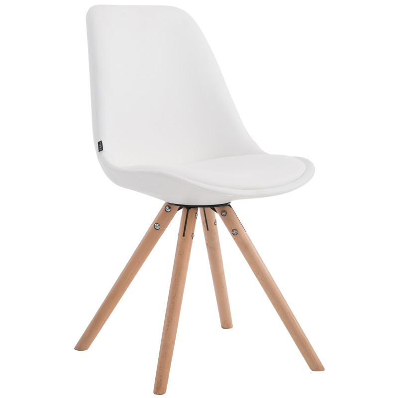 Chaise visiteur Laval Natura Ronde blanche