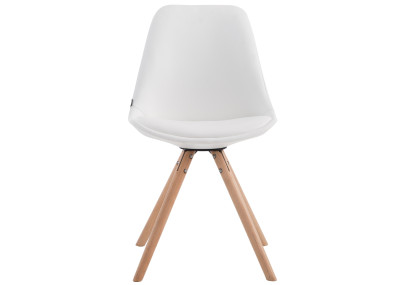 Chaise visiteur Laval Natura Ronde blanche