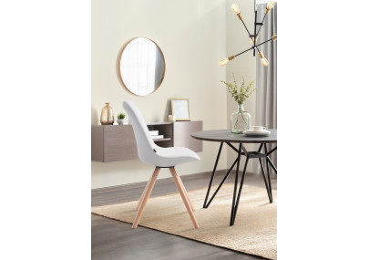 Chaise visiteur Laval Natura Ronde blanche