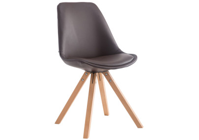Chaise visiteur Laval Natura Square marron