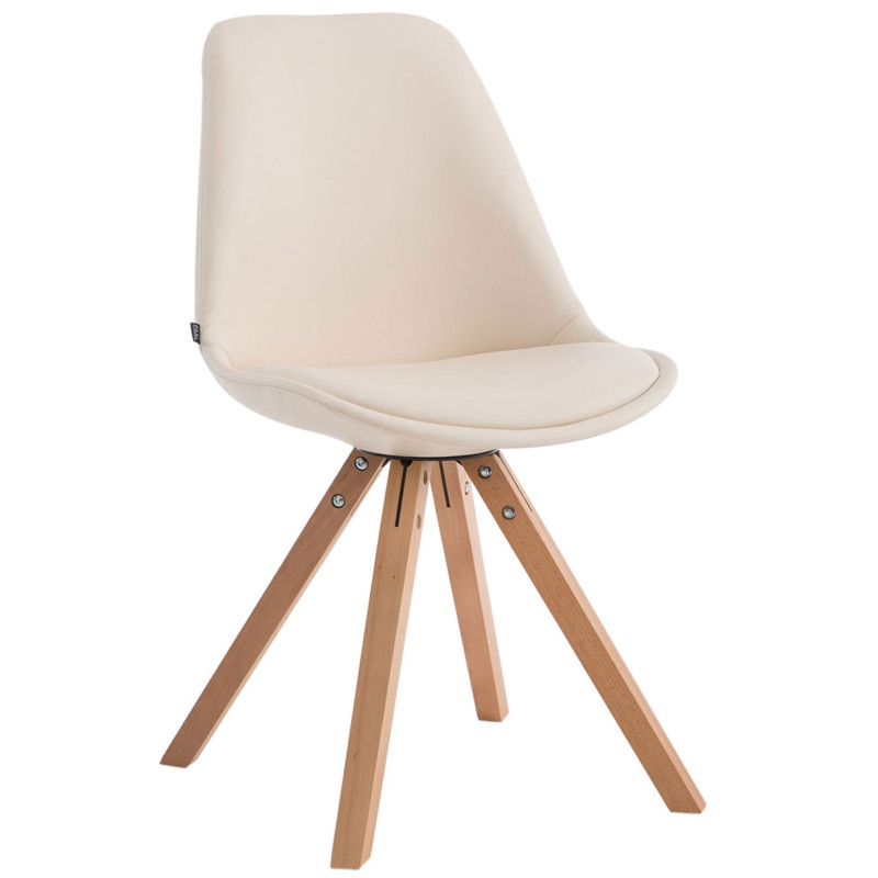 Chaise visiteur Laval Natura Square crème
