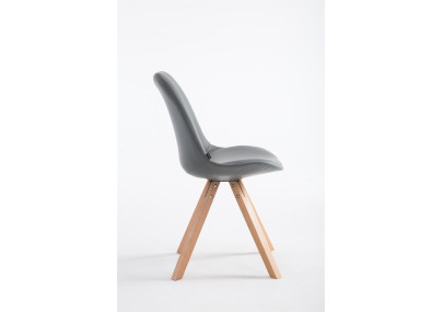 Chaise visiteur Laval Natura Square grise