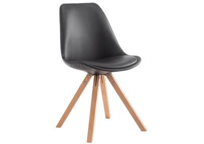 Chaise visiteur Laval Natura Square noire