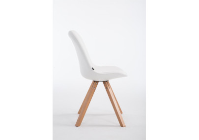 Chaise visiteur Laval Natura Square blanche