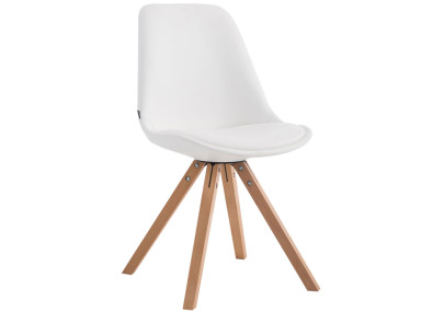 Chaise visiteur Laval Natura Square blanche