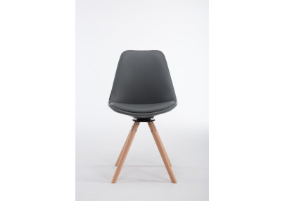 Chaise visiteur Calais Rotative Natura Ronde grise