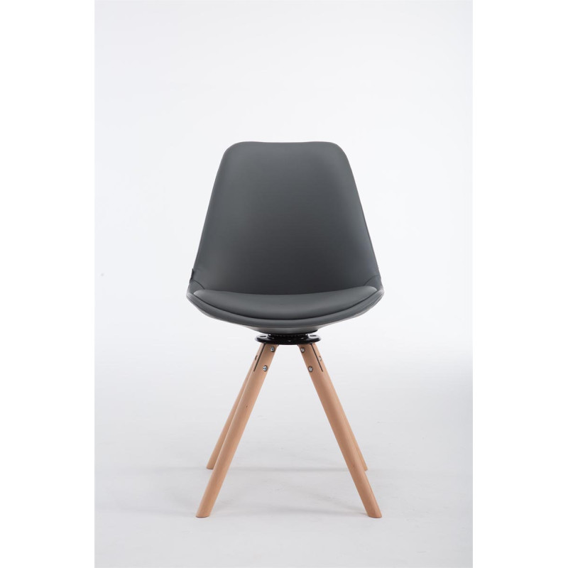 Silla de visita giratoria Calais Natura Redonda gris