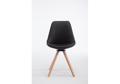 Chaise visiteur Calais Rotative Natura Ronde noire