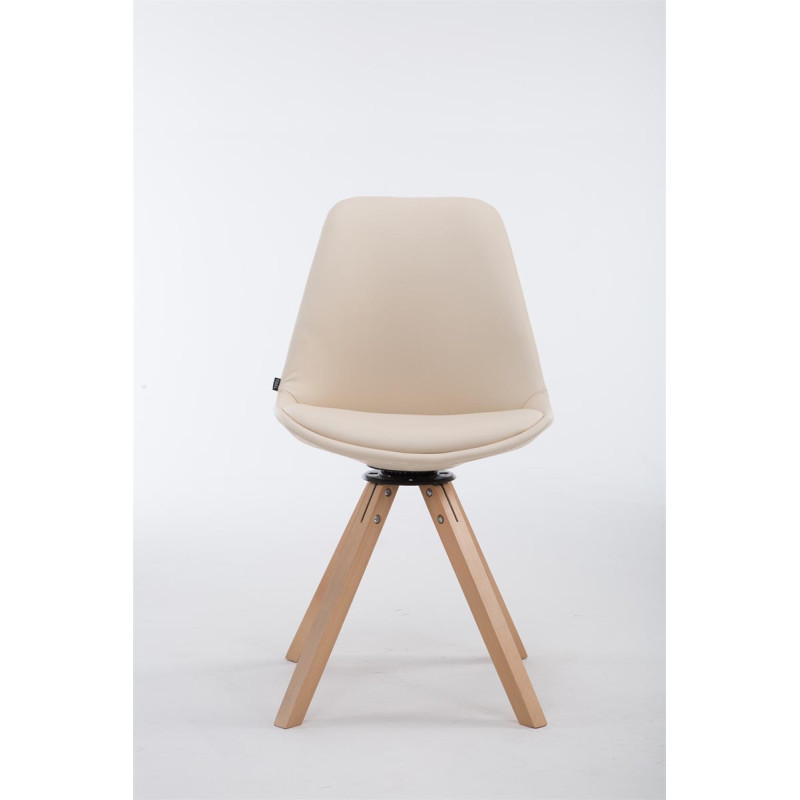 Silla de visita Calais giratoria Natura Square crema