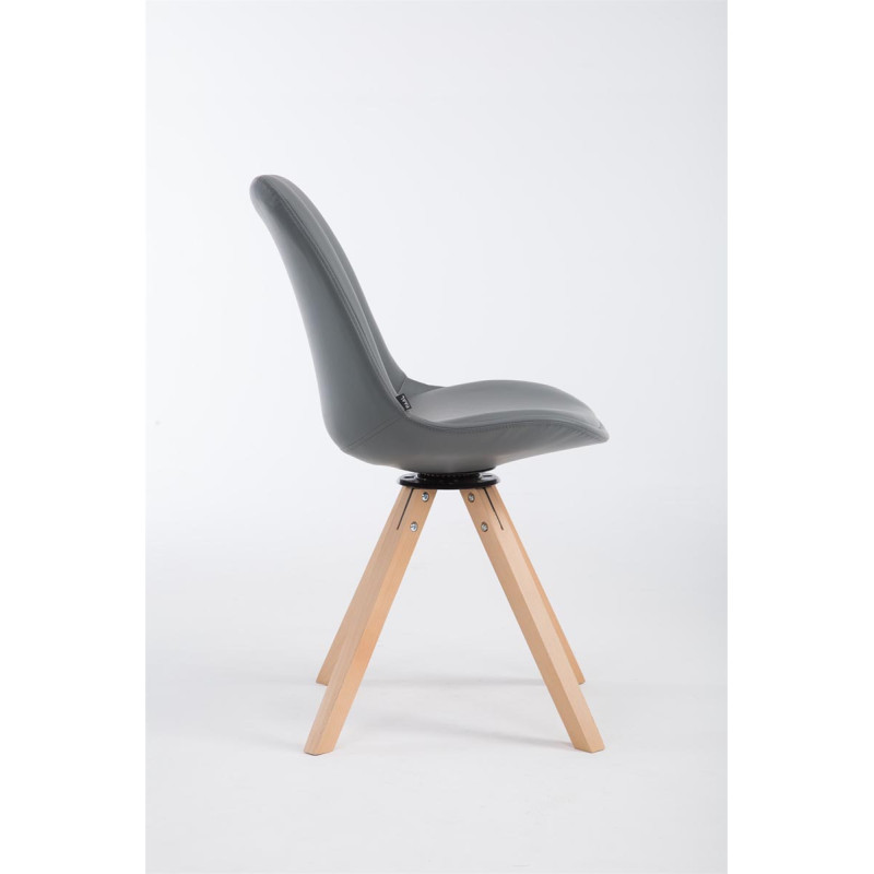 Sedia visitatore Calais girevole Natura Square grigia