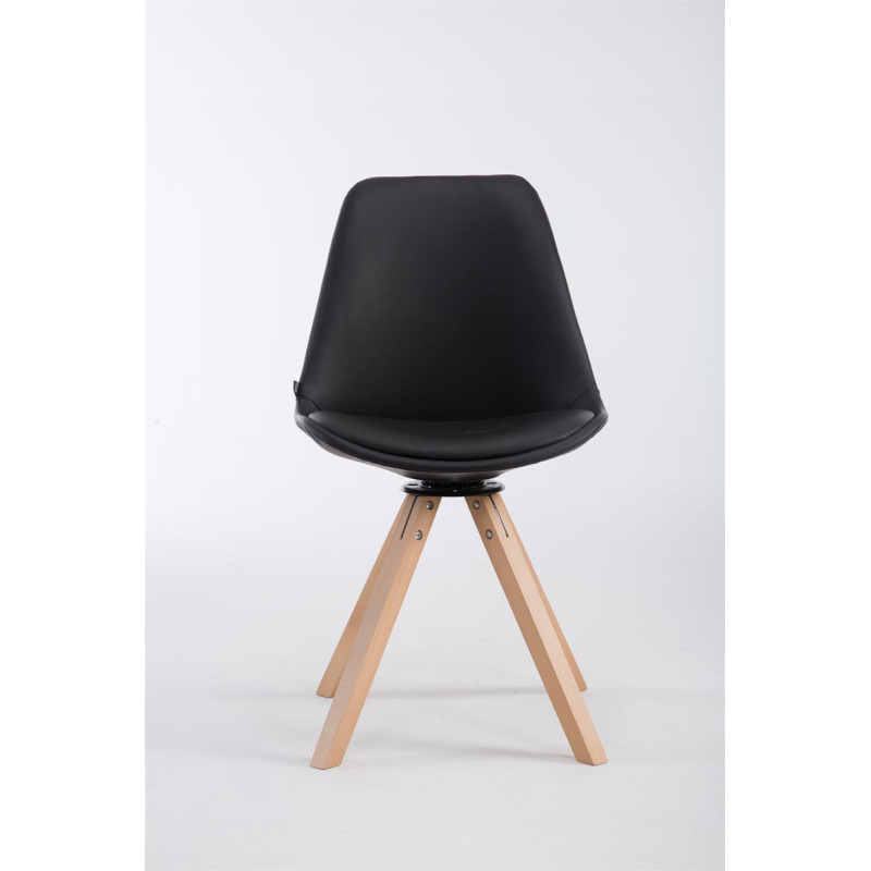 Silla de visita giratoria Calais Natura Square negra