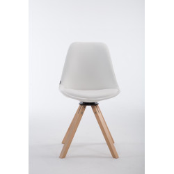 Silla de visita giratoria Calais Natura Square blanca