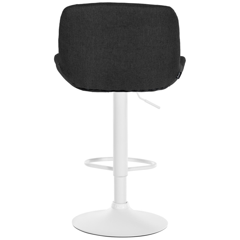 Tabouret de bar Solon en velours blanc noir