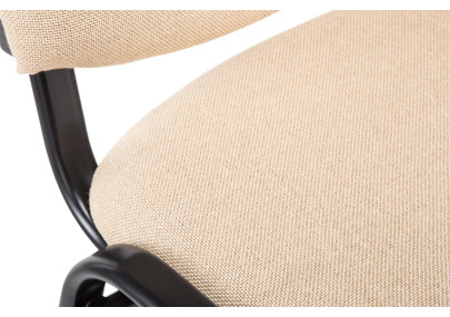 Chaise visiteur Ken V2 tissu crème