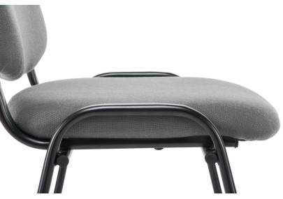 Chaise visiteur Ken V2 en tissu gris