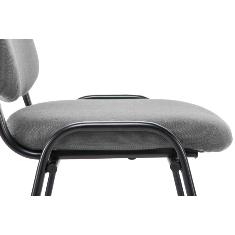 Chaise visiteur Ken V2 en tissu gris