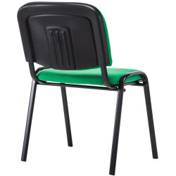 Sedia da visita Ken V2 in tessuto verde