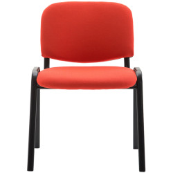 Chaise visiteur Ken V2 en tissu rouge