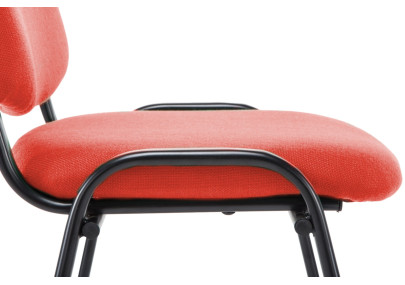 Chaise visiteur Ken V2 en tissu rouge