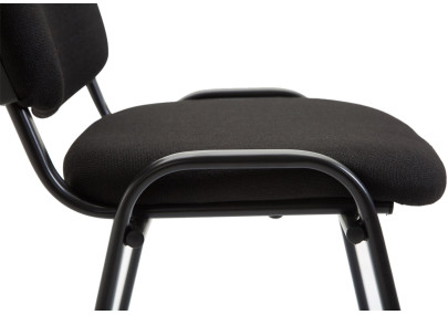Chaise visiteur Ken V2 en tissu noir