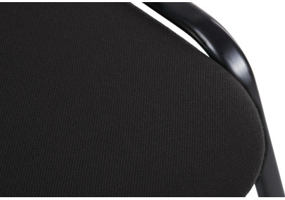 Chaise visiteur Ken V2 en tissu noir