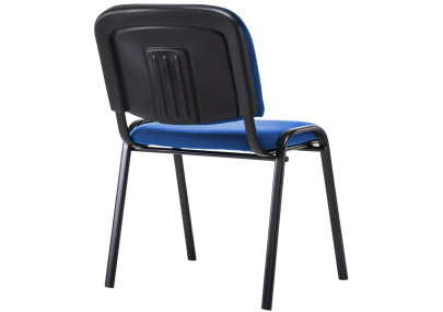Chaise visiteur Ken V2 en tissu bleu