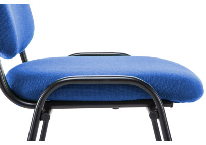 Chaise visiteur Ken V2 en tissu bleu