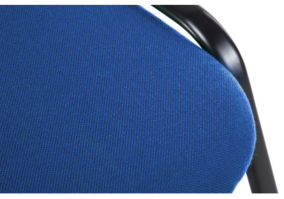 Chaise visiteur Ken V2 en tissu bleu