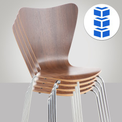 **Italiano:**

Lot de 4 chaises visiteurs Calisto noyer