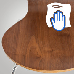 **Italiano:**

Lot de 4 chaises visiteurs Calisto noyer