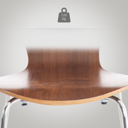 **Italiano:**

Lot de 4 chaises visiteurs Calisto noyer