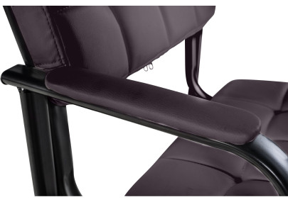 Chaise visiteur Canada B en cuir synthétique marron