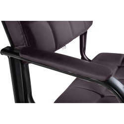 Silla de visitante Canada B en cuero sintético marrón