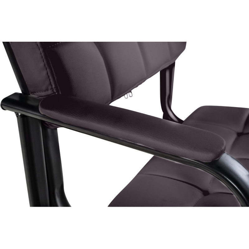 Silla de visitante Canada B en cuero sintético marrón