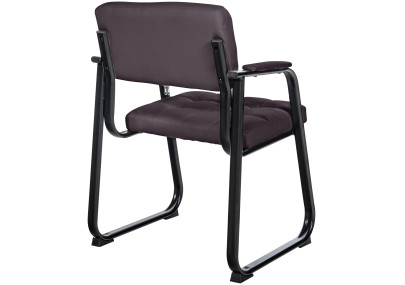 Chaise visiteur Canada B en cuir synthétique marron