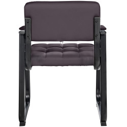 Silla de visitante Canada B en cuero sintético marrón