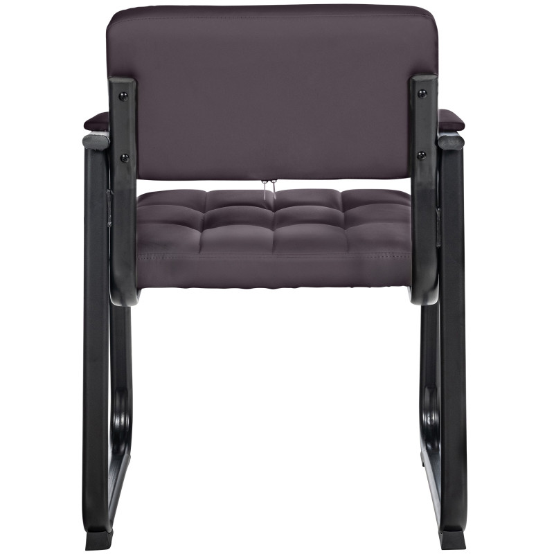 Silla de visitante Canada B en cuero sintético marrón