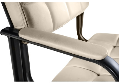 Chaise visiteur Canada B en cuir artificiel crème