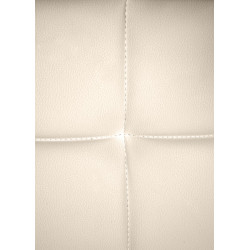 Silla de visitante Canada B en cuero artificial crema